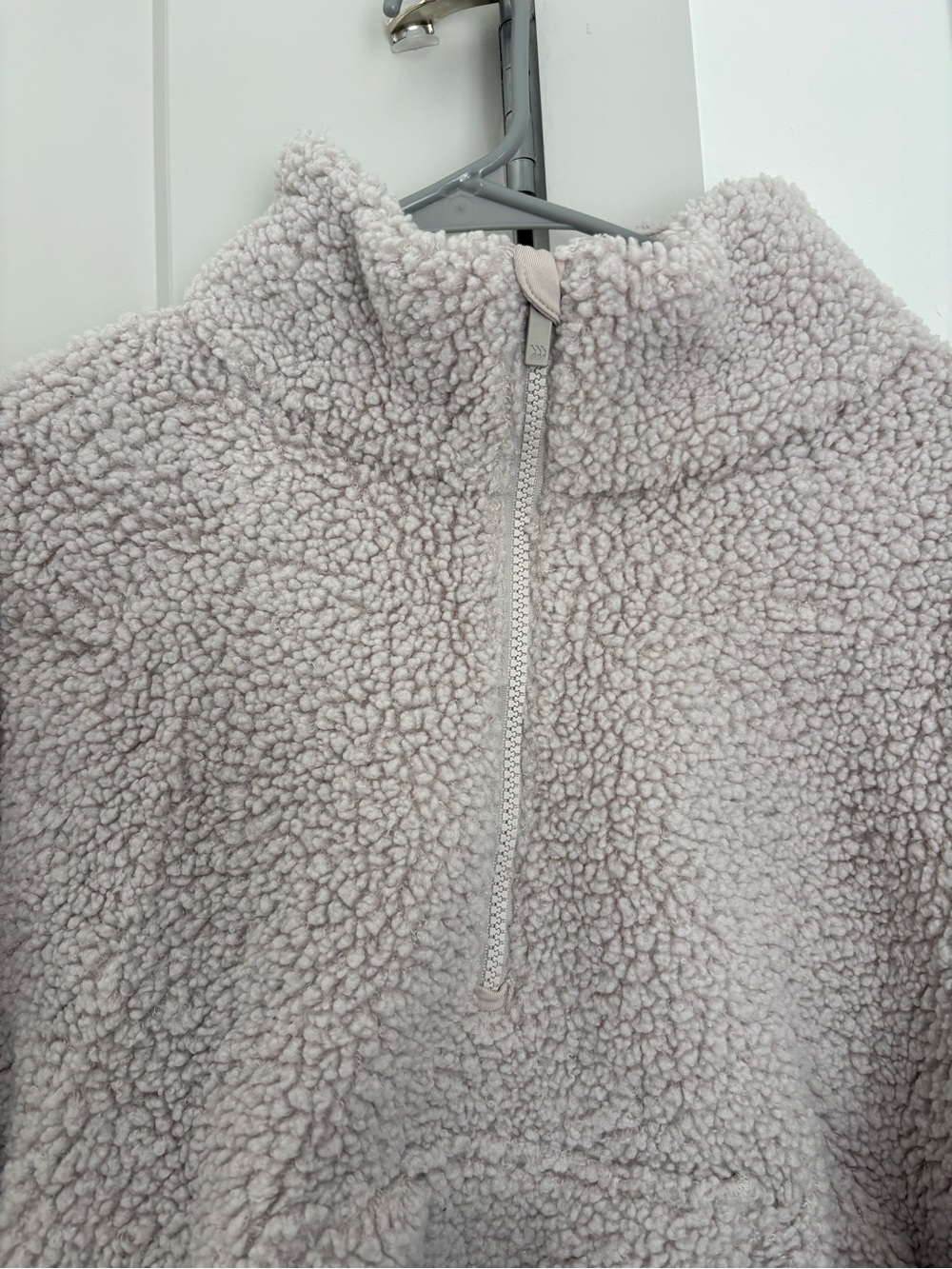 all in motion Plush Sherpa Half-Zip Pullover - Light Gray